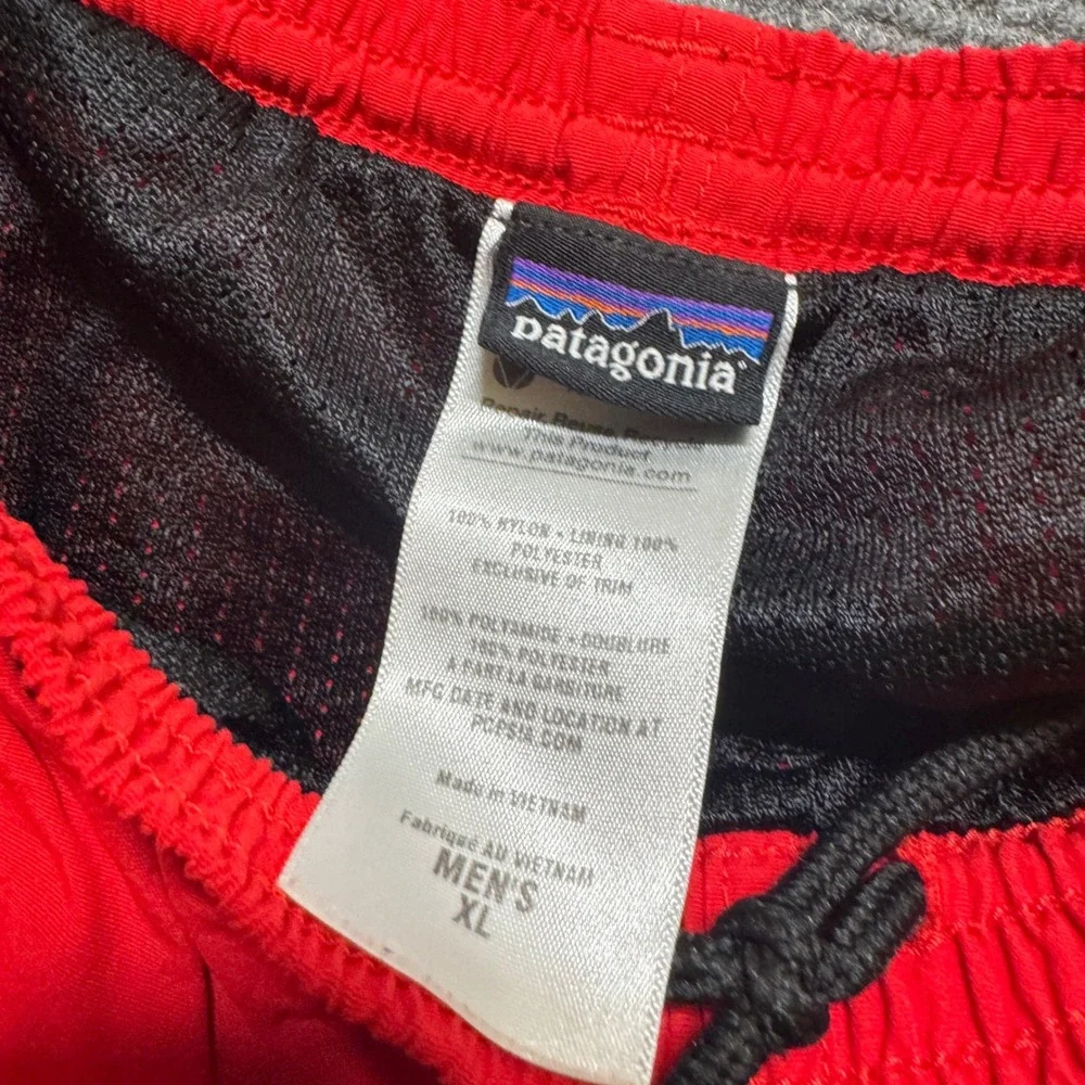 VTG Patagonia Baggies Shorts Mens XL Red Lightweight 4